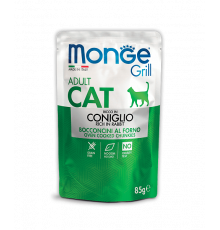MONGE CAT GRILL POUCH ADULT RABBIT 85gr.