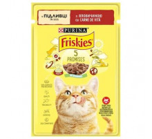 Влажный корм для кошек Purina Friskies с говядиной в соусе 85гр