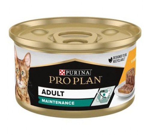 Влажный корм для кошек Purina Pro Plan Adult Maintenance с курицей 85гр Влажный корм для кошек Purina Pro Plan Adult Maintenance с курицей 85гр