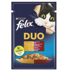 Влажный корм для кошек Purina Felix с индейкой и печенью в желе 85гр