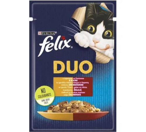 Влажный корм для кошек Purina Felix с индейкой и печенью в желе 85гр Влажный корм для кошек Purina Felix с индейкой и печенью в желе 85гр