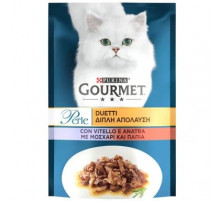 Влажный корм для кошек Purina Gourmet Perle с телятиной и уткой 85гр