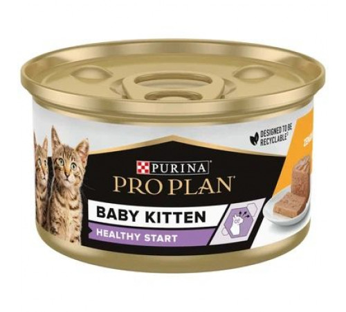 Влажный корм для котят Purina Pro Plan Baby Healthy Start с курицей 85гр Влажный корм для котят Purina Pro Plan Baby Healthy Start с курицей 85гр