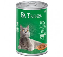 Dr. Trend Premium влажный корм для котов с говядиной в соусе, 400 гр