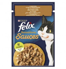 Влажный корм для кошек Purina Felix с индейкой в соусе со вкусом бекона 85гр
