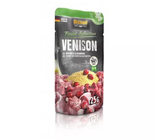 Консервы для собак Belcando Venison из оленины, c пшеном и клюквой 125гр Консервы для собак Belcando Venison из оленины, c пшеном и клюквой 125гр