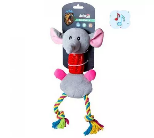 AnimAll GrizZzly - Слонёнок  - мягкая игрушка для собак - 30х13х10 см
