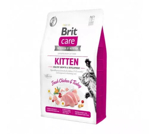 Сухой корм для котят Brit Care Cat GF Kitten Healthy Growth & Development 2кг Сухой корм для котят Brit Care Cat GF Kitten Healthy Growth & Development 2кг