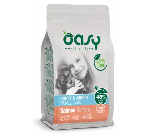 OASY ONE ANIMAL PROTEIN Puppy & Junior Small/Mini Salmon 2.5кг OASY ONE ANIMAL PROTEIN Puppy & Junior Small/Mini Salmon 2.5кг