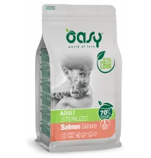 Сухой корм для стерилизованных кошек OASY LIFESTAGE  Adult Sterilized Salmon 7.5кг