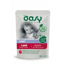 Влажный корм для кошек OASY CHUNKS IN GRAVY Adult with Lamb 85гр