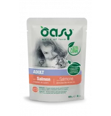 Влажный корм для кошек OASY CHUNKS IN GRAVY Adult with Salmon 85гр