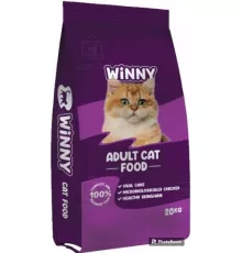 Winny cat food with chicken meat, сухой корм для взрослых кошек с курицей 20кг