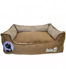 Лежанка AnimAll Gama L Gold Brown для собак и кошек, золотисто-коричневая, 65×51×18 см