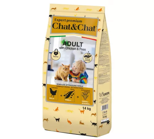 Сухой корм для кошек Gheda Chat & Chat Adult Chicken & Peas 1кг (развес) 