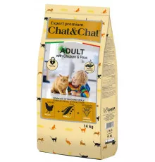 Сухой корм для кошек Gheda Chat & Chat Adult Chicken & Peas 14кг