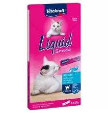 Жидкое лакомство LiquidSnack с лососем + Омега 3 6шт, 90гр