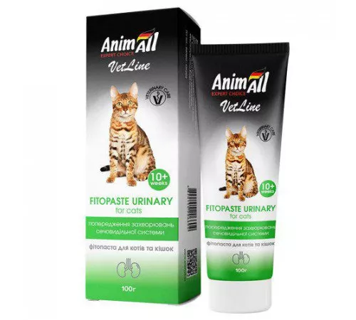 AnimAll VetLine Urinary Фитопаста для предотвращения заболеваний мочевыделительной системы у кошек 100гр. AnimAll VetLine Urinary Фитопаста для предотвращения заболеваний мочевыделительной системы у кошек 100гр.