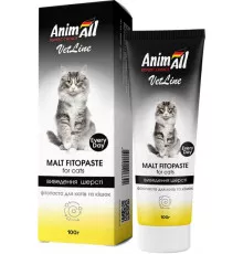 Фитопаста AnimAll VetLine для вывода шерсти для кошек, 100 г