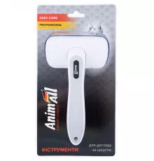 AnimAll Groom Пуходерка с автоматической системой очистки для животных, серая