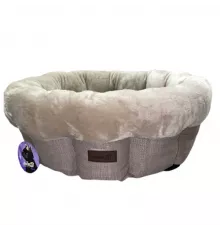 AnimAll Mary Beige Лежак для собак, бежевый M (60x60x17 см)