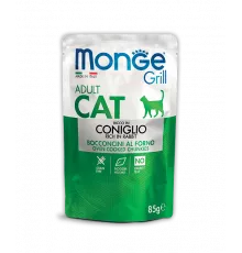 MONGE CAT GRILL POUCH ADULT RABBIT 85gr.