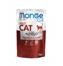 MONGE CAT GRILL POUCH ADULT LAMB 85gr.