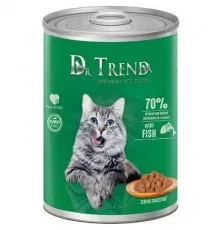 Влажный корм для кошек Dr. Trend с рыбой в соусе 400гр