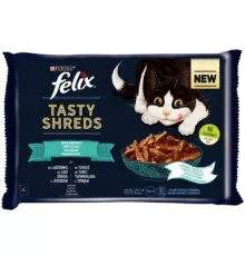 Purina FELIX® Мясные ломтики в соусе c лососем (2шт.) и тунцом (2шт.)