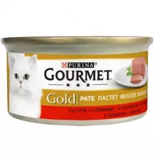 Влажный корм для кошек Purina Gourmet Gold паштет с говядиной 85гр