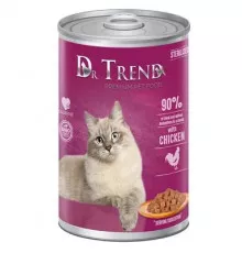 Влажный корм для кошек Dr. Trend Sterilised с курицей в соусе 400гр