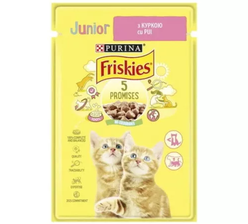 Влажный корм Purina Friskies для котят с курицей 85гр Влажный корм Purina Friskies для котят с курицей 85гр