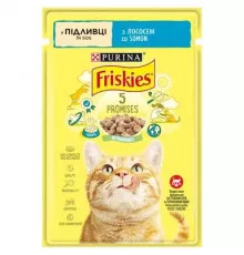 Влажный корм для кошек Purina Friskies с лососем в соусе 85гр