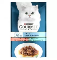 Влажный корм для кошек Purina Gourmet Perle с лососем и треской 85гр