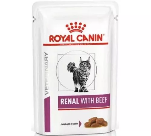 Влажный корм для кошек Royal Canin Renal With Beef при почечной недостаточности, с говядиной, 85 г 